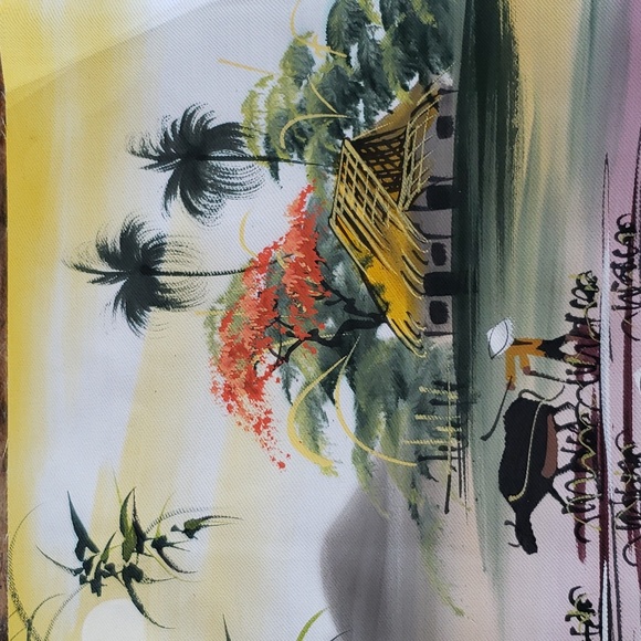 Vintage Asian Art signed - Picture 2 of 7